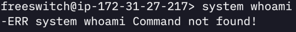 System command blocked