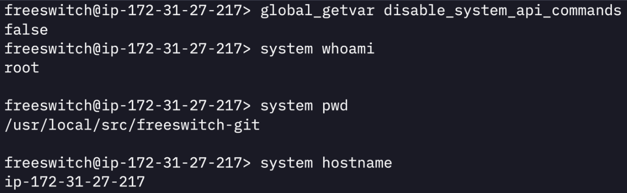 Command execution restored after FreeSWITCH restart