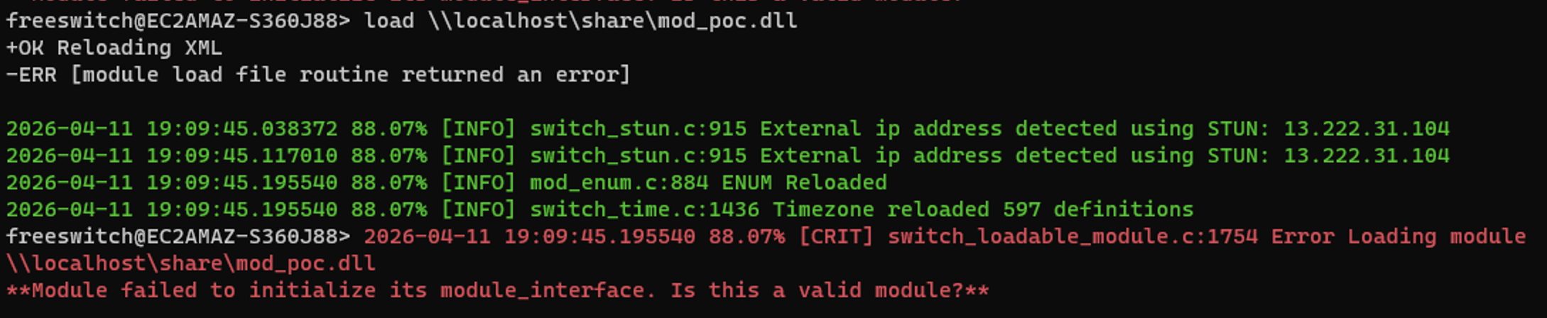 Loading backdoored module on Windows